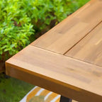 Ensemble de patio 2 pièces en bois d'acacia avec banc - Captiva Designs : Résistant aux intempéries, conception ergonomique