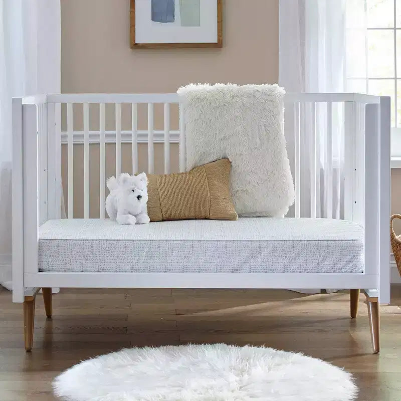 2-Stage Extra Firm Crib and Toddler Mattress, Hypoallergenic, Waterproof Cover, Innerspring, 5.25"