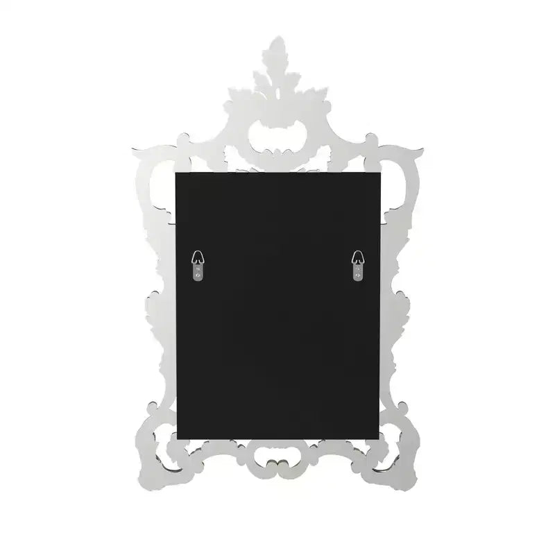 30.75"x20" Metallic Warm Ornate Framed Wall and Accent Mirror Silver