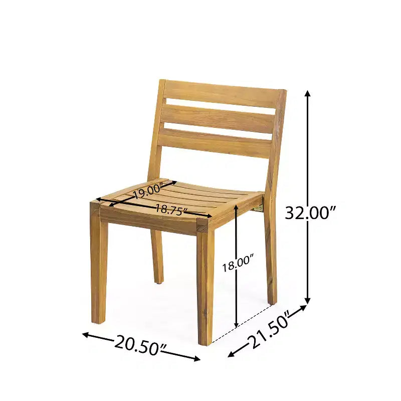Christopher Knight Home Fawn, ensemble de salle à manger d'extérieur 7 pièces en bois d'acacia, Teck