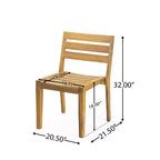 Christopher Knight Home Fawn, ensemble de salle à manger d'extérieur 7 pièces en bois d'acacia, Teck