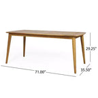 Christopher Knight Home Axel Ensemble de salle à manger d'extérieur 7 pièces en osier et bois d'acacia avec coussin, teck/brun multicolore