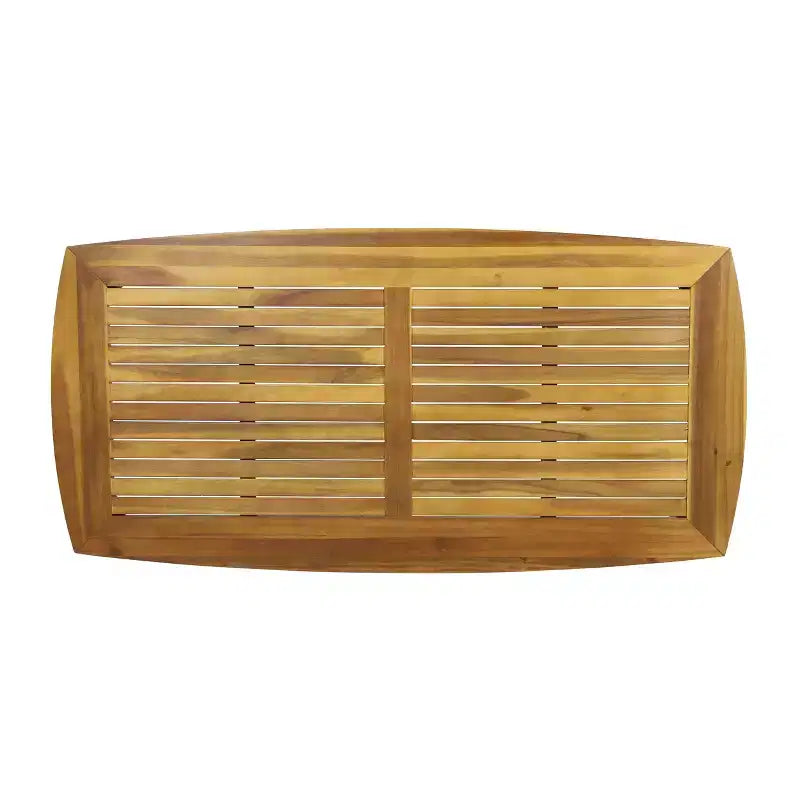 Christopher Knight Home Axel Ensemble de salle à manger d'extérieur 7 pièces en osier et bois d'acacia avec coussin, teck/brun multicolore