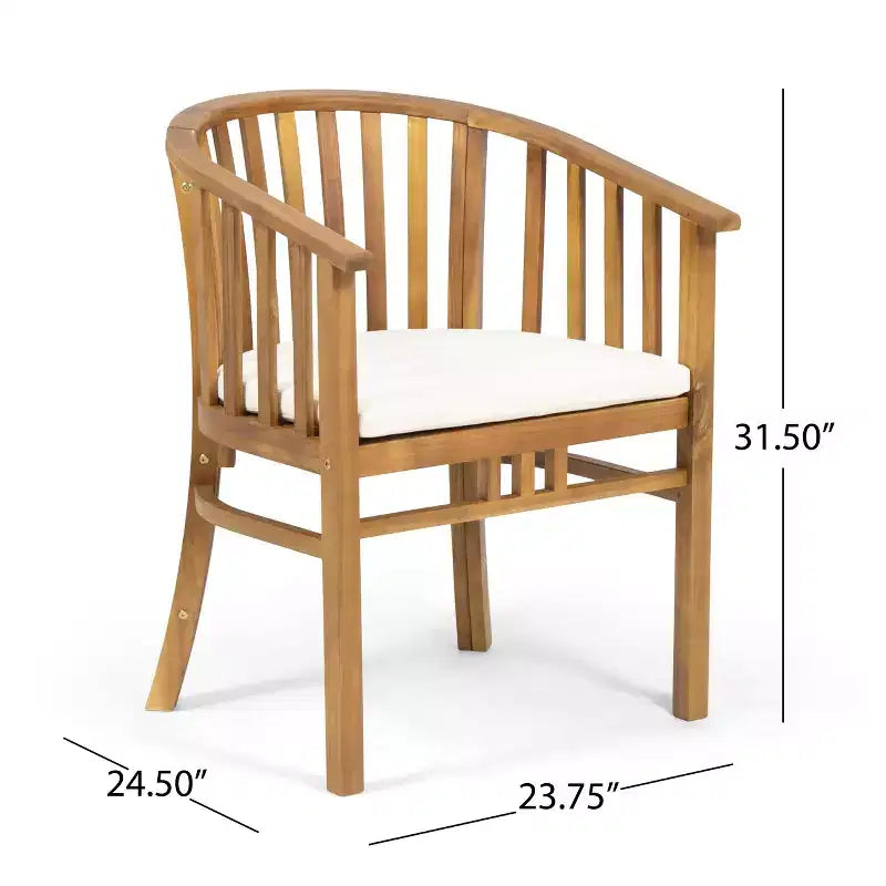 Christopher Knight Home Alondra – Ensemble de salle à manger extensible 9 pièces en bois d'acacia pour extérieur avec coussins, teck/crème