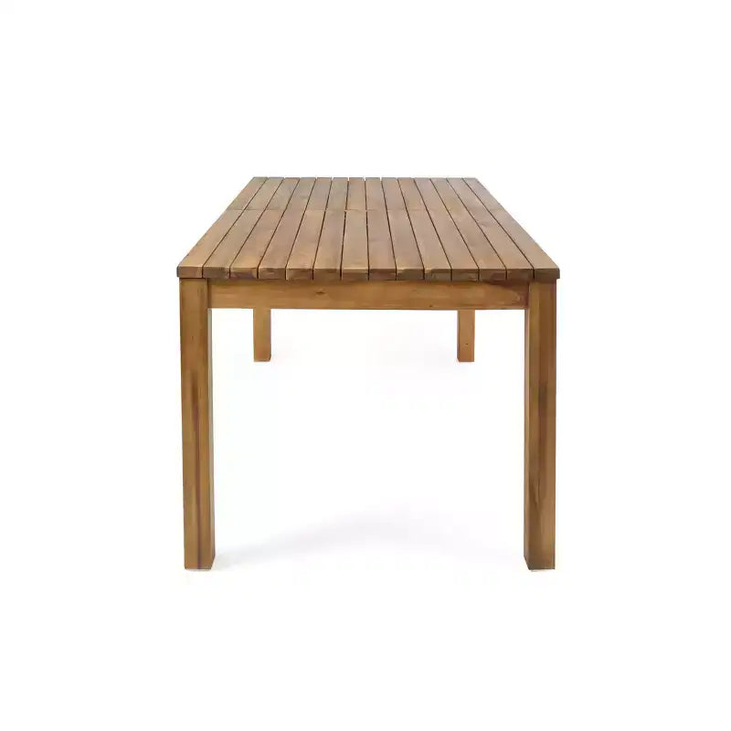 Christopher Knight Home Alondra – Ensemble de salle à manger extensible 9 pièces en bois d'acacia pour extérieur avec coussins, teck/crème