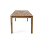 Christopher Knight Home Alondra – Ensemble de salle à manger extensible 9 pièces en bois d'acacia pour extérieur avec coussins, teck/crème