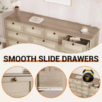 Commode moderne à 12 tiroirs en bois robuste, meuble TV pour téléviseur de 65 pouces, grand meuble de rangement, pour salon, couloir