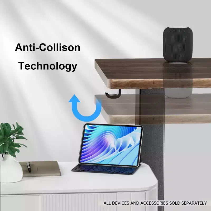 40 X 24 Inch Electric Standing Desk, Sit to Stand Up, Work Home Office Computer Table for Study, Walking Pad, Writing, and Games, Wooden Desktop Desks