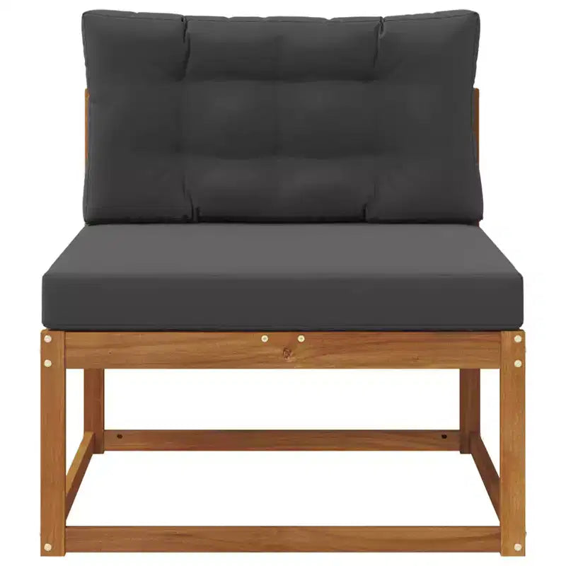 Outdoor Middle Sofa Solid Acacia Wood Natural