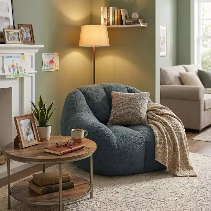 Teddy Upholstered Accent Chair, Modern Lounge Chair with Soft Plush Fabric