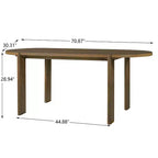 Ensemble de salle à manger 7 pièces Christopher Knight Home Qinon en bois d'hévéa avec table ovale et dossier incurvé