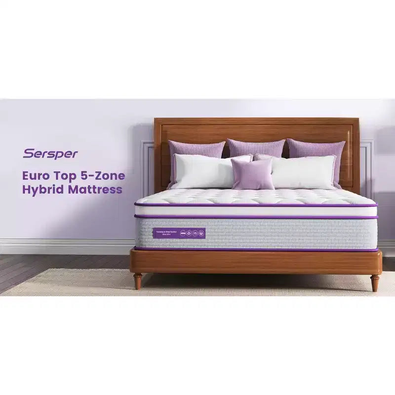 14" Memory Foam Spring Hybrid Mattress, King - Medium Firm