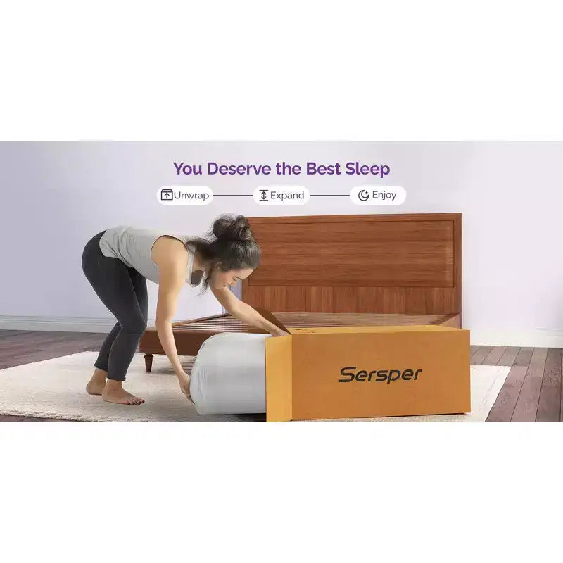 14" Memory Foam Spring Hybrid Mattress, King - Medium Firm
