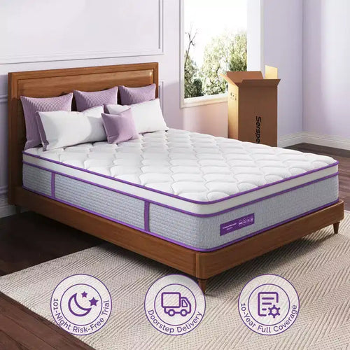 14" Memory Foam Spring Hybrid Mattress, King - Medium Firm