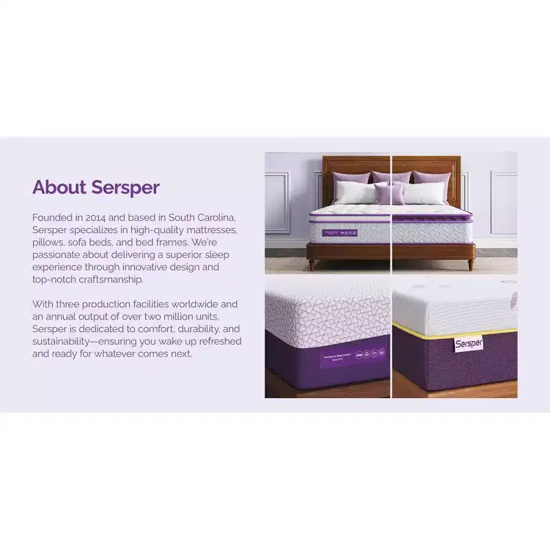 14" Memory Foam Spring Hybrid Mattress, King - Medium Firm