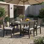 Christopher Knight Home Putra Modern 7 Piece Acacia Dining Set with Expandable Slatted Table and Cushions