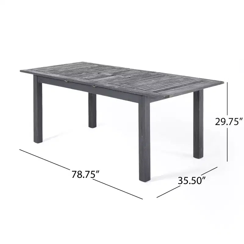 Ensemble de salle à manger 7 pièces moderne en acacia Putra Christopher Knight Home avec table à lattes extensible et coussins