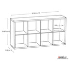 Organiseur de rangement ouvert 9 casiers, graphite gris