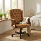 Fauteuil de bureau de direction à dossier haut, en similicuir ergonomique, avec soutien lombaire et pivot réglable