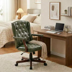 Fauteuil de bureau de direction à dossier haut, en similicuir ergonomique, avec soutien lombaire et pivot réglable