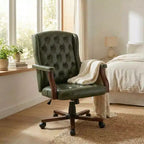 Fauteuil de bureau de direction à dossier haut, en similicuir ergonomique, avec soutien lombaire et pivot réglable