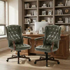 Fauteuil de bureau de direction à dossier haut, en similicuir ergonomique, avec soutien lombaire et pivot réglable