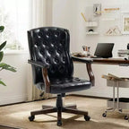 Fauteuil de bureau de direction à dossier haut, en similicuir ergonomique, avec soutien lombaire et pivot réglable