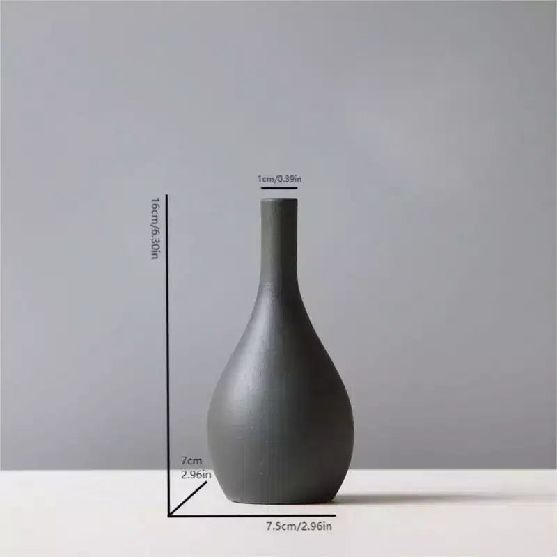 Nordic Macaron Ceramic Vases, Frosted, Waterproof, Home & Office Decor