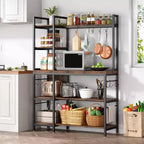 LITTLE TREE 5 Tier 43" Bakers Rack Brown/Black