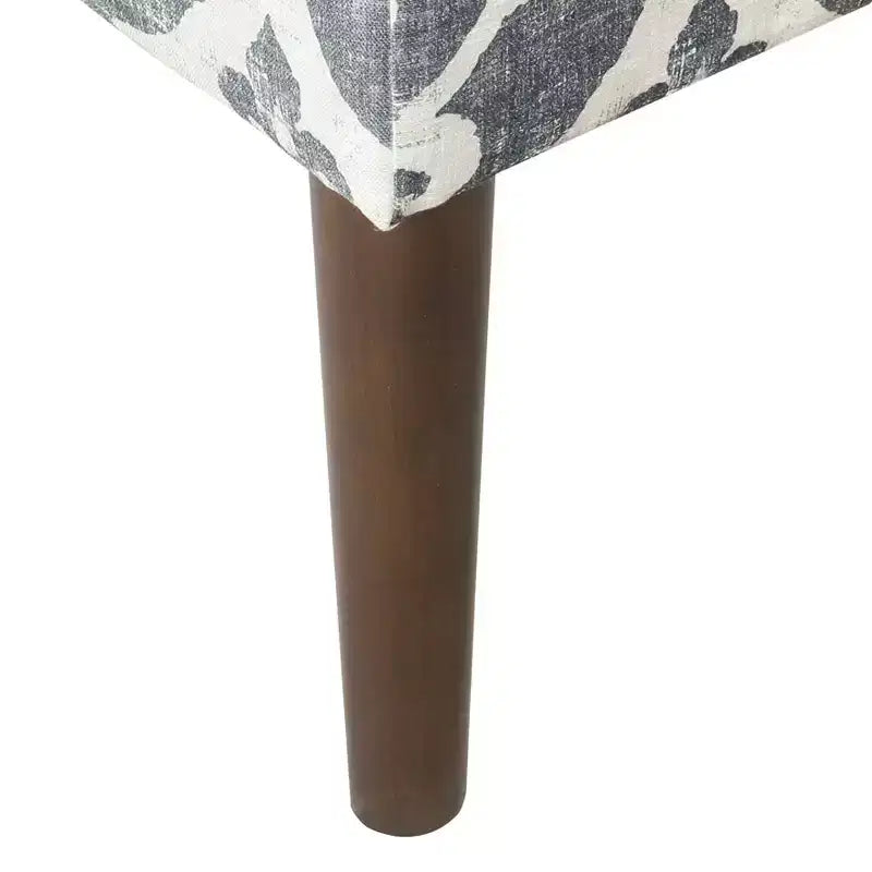 Modern Armless Accent Chair Blue, Upholstered Slipper Chair, Plywood and Hardwood Frame