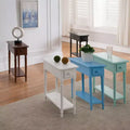 End Table Black - Narrow Side Table with Drawer, Rubberwood, CARB Certified