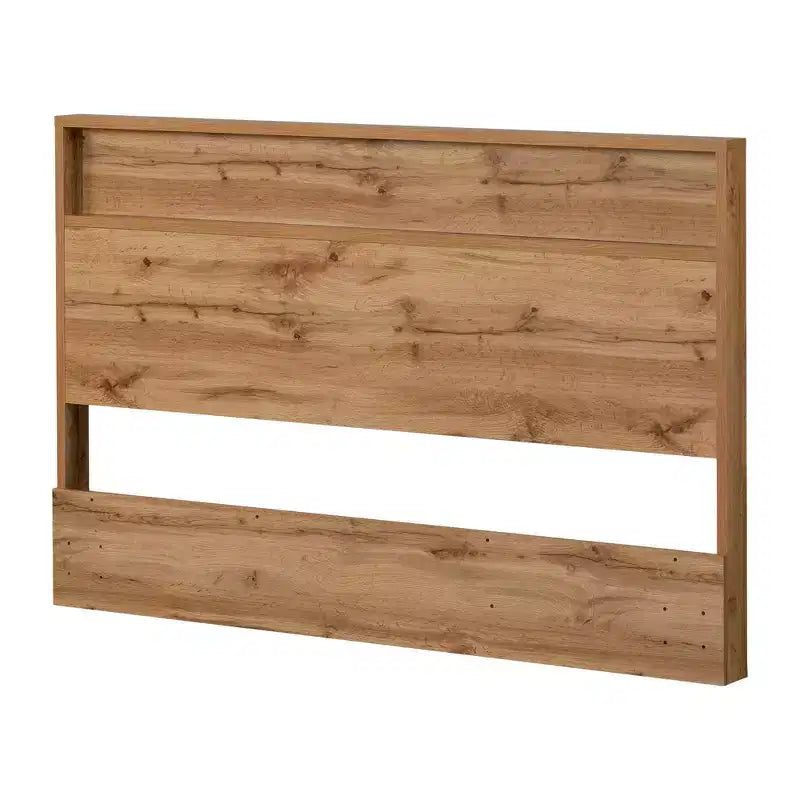 Queen Headboard with Storage Shelf - Modern Particle Board