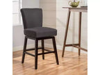 Tabouret de bar pivotant avec dossier rembourré et repose-pieds