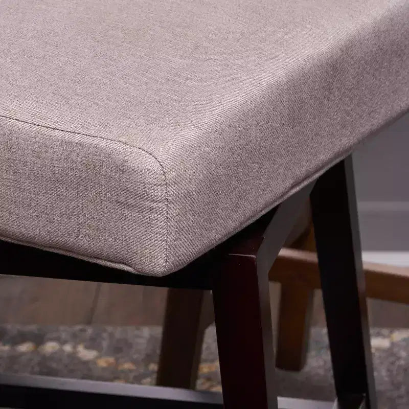 Swivel Barstool with Padded Back and Footrest