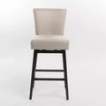 Swivel Barstool with Padded Back and Footrest