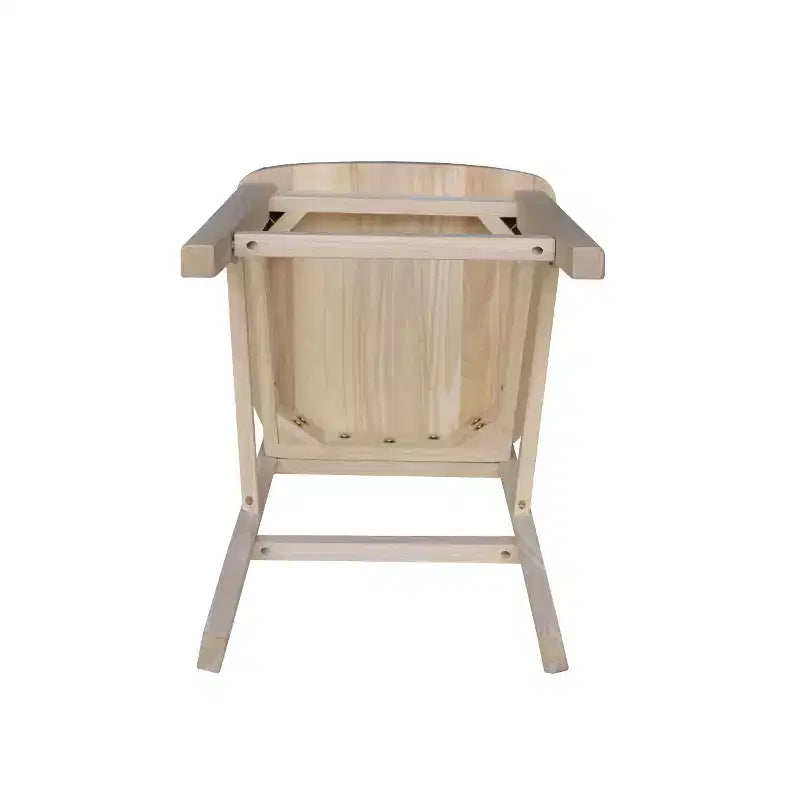 Mission Slat Back Counter Height Barstool, Unfinished Solid Hardwood