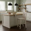 Mission Slat Back Counter Height Barstool, Unfinished Solid Hardwood