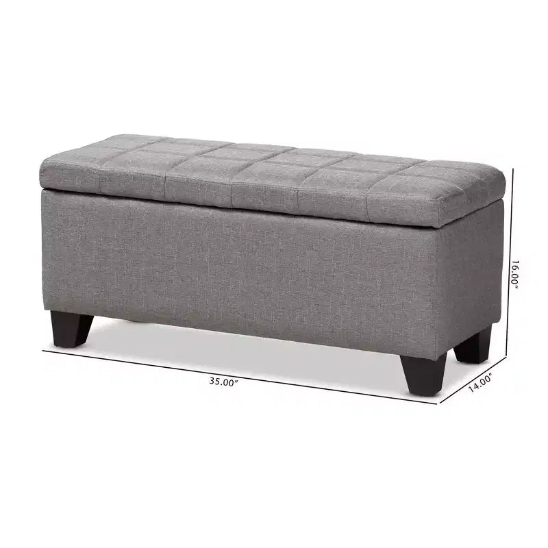 Storage Ottoman with Lift-Top and Tufted Seat