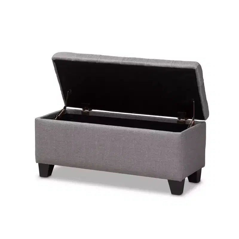 Storage Ottoman with Lift-Top and Tufted Seat
