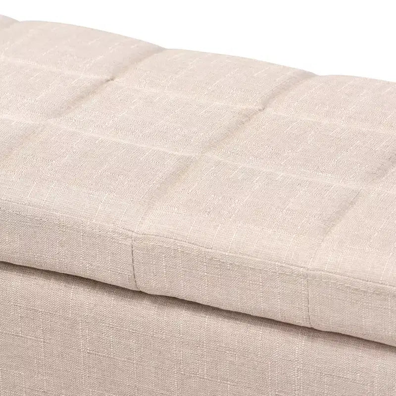 Storage Ottoman with Lift-Top and Tufted Seat