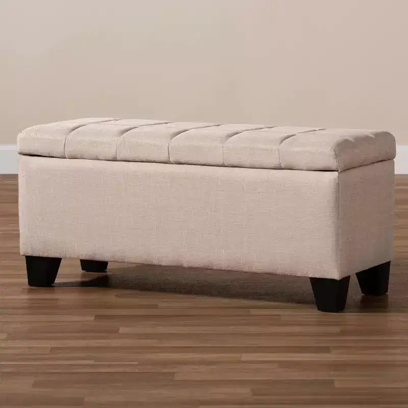 Storage Ottoman with Lift-Top and Tufted Seat