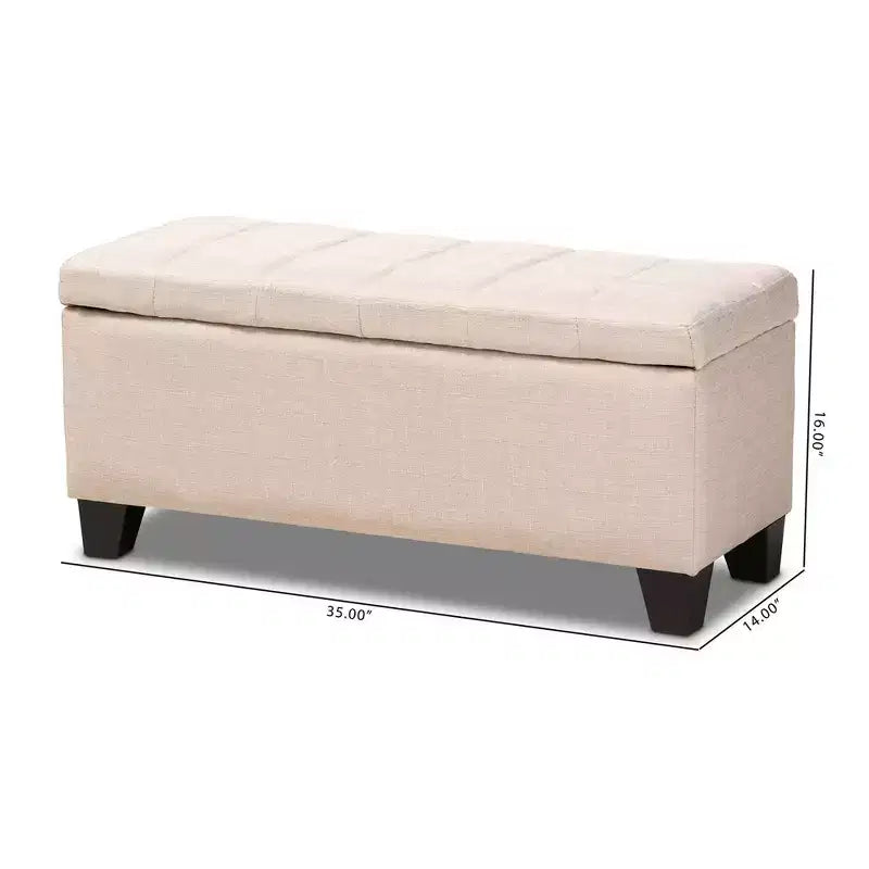 Storage Ottoman with Lift-Top and Tufted Seat