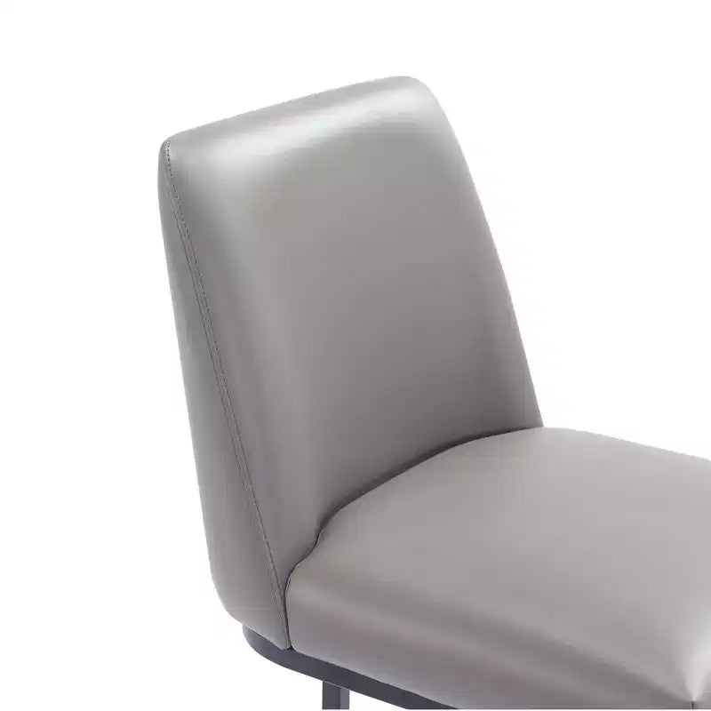 Set of 2 Leatherette Upholstered Metal Counter Height Barstools