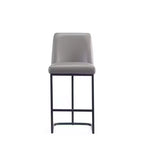 Ensemble de 2 tabourets de bar en métal à hauteur de comptoir garnis de similicuir
