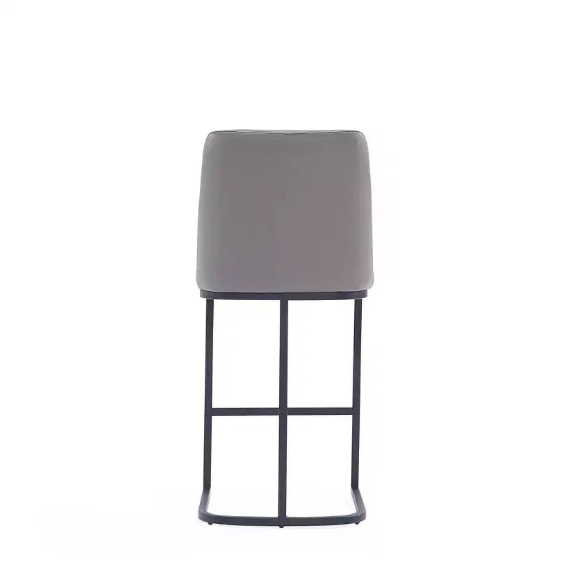 Set of 2 Leatherette Upholstered Metal Counter Height Barstools