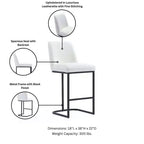 Ensemble de 2 tabourets de bar en métal à hauteur de comptoir garnis de similicuir