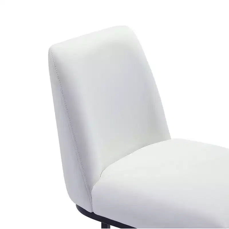 Set of 2 Leatherette Upholstered Metal Counter Height Barstools