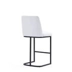 Ensemble de 2 tabourets de bar en métal à hauteur de comptoir garnis de similicuir