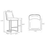 Ensemble de 2 tabourets de bar en métal à hauteur de comptoir garnis de similicuir