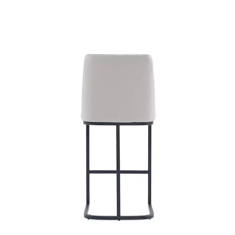 Set of 2 Leatherette Upholstered Metal Counter Height Barstools